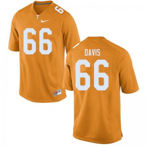 Men Tennessee Volunteers Dayne Davis #66 Player Orange Jerseys 114671-308