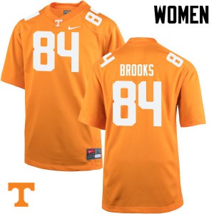 Women Tennessee Volunteers Devante Brooks #84 Embroidery Orange Jersey 861147-542