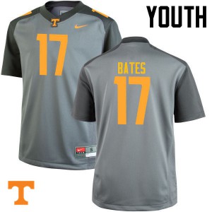 Youth Tennessee Volunteers Dillon Bates #17 Stitch Gray Jersey 106295-364