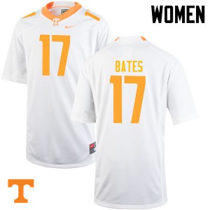 Women Tennessee Volunteers Dillon Bates #17 White Embroidery Jerseys 575861-504