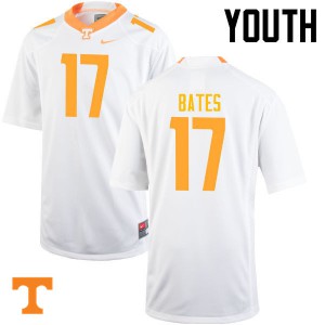 Youth Tennessee Volunteers Dillon Bates #17 White Embroidery Jersey 490847-736