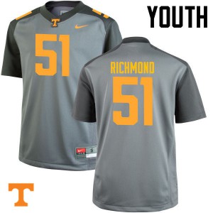 Youth Tennessee Volunteers Drew Richmond #51 Gray Stitched Jerseys 314064-807