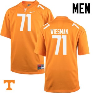 Mens Tennessee Volunteers Dylan Wiesman #71 Orange Official Jerseys 407342-183