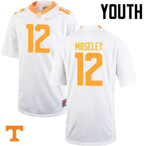 Youth Tennessee Volunteers Emmanuel Moseley #12 White College Jerseys 200300-468
