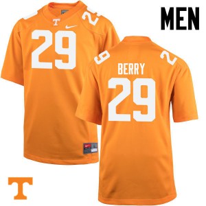 Men's Tennessee Volunteers Evan Berry #29 NCAA Orange Jersey 332236-125