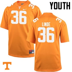 Youth Tennessee Volunteers Grayson Linde #36 Orange Player Jerseys 806762-641