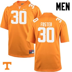 Mens Tennessee Volunteers Holden Foster #30 Orange Stitched Jerseys 212042-602