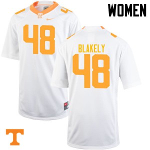 Women Tennessee Volunteers Ja'Quain Blakely #48 Official White Jersey 677820-450