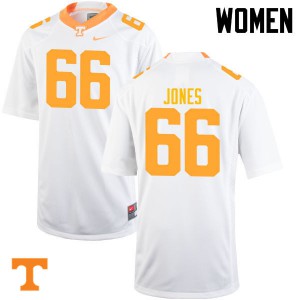 Womens Tennessee Volunteers Jack Jones #66 Player White Jersey 491727-355