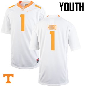 Youth Tennessee Volunteers Jalen Hurd #1 White Official Jerseys 877218-361