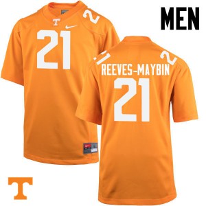 Mens Tennessee Volunteers Jalen Reeves-Maybin #21 Orange Stitch Jersey 361160-757