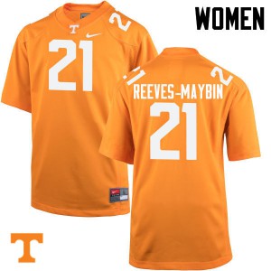Womens Tennessee Volunteers Jalen Reeves-Maybin #21 College Orange Jerseys 415694-264