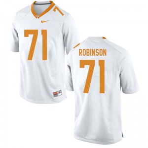 Mens Tennessee Volunteers James Robinson #71 White NCAA Jersey 301472-972