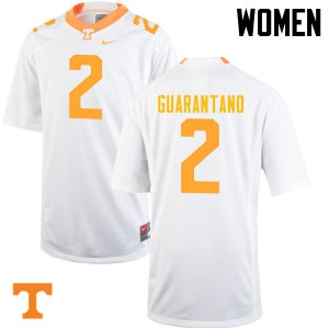 Women's Tennessee Volunteers Jarrett Guarantano #2 Player White Jersey 152475-235