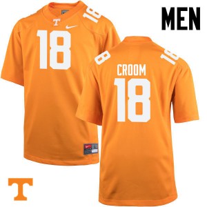 Men's Tennessee Volunteers Jason Croom #18 Football Orange Jersey 101644-976