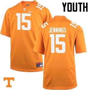 Youth Tennessee Volunteers Jauan Jennings #15 Embroidery Orange Jerseys 138754-585