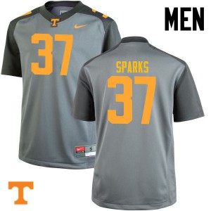Men's Tennessee Volunteers Jayson Sparks #37 Gray Stitch Jerseys 369397-154