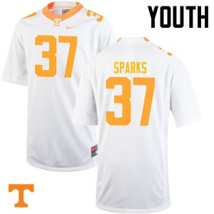 Youth Tennessee Volunteers Jayson Sparks #37 High School White Jersey 681572-284