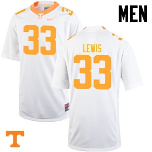 Men's Tennessee Volunteers Jeremy Lewis #33 Embroidery White Jersey 642717-302