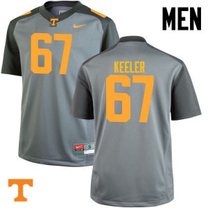 Men's Tennessee Volunteers Joe Keeler #67 Gray Football Jersey 194920-381
