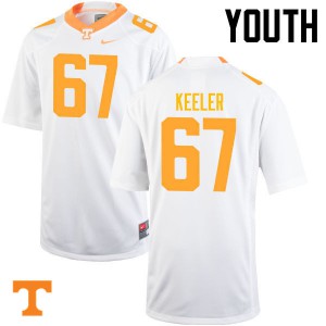Youth Tennessee Volunteers Joe Keeler #67 Player White Jerseys 620919-346
