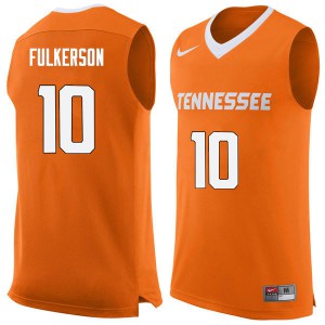 Men's Tennessee Volunteers John Fulkerson #10 Embroidery Orange Jerseys 661876-197