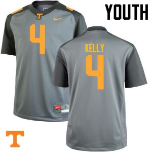 Youth Tennessee Volunteers John Kelly #4 Gray College Jerseys 795433-577