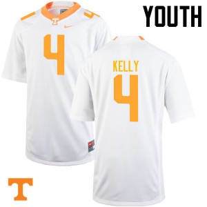 Youth Tennessee Volunteers John Kelly #4 White Stitch Jerseys 832618-713