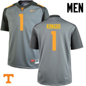 Men Tennessee Volunteers Jonathan Kongbo #1 Gray Player Jerseys 322774-626