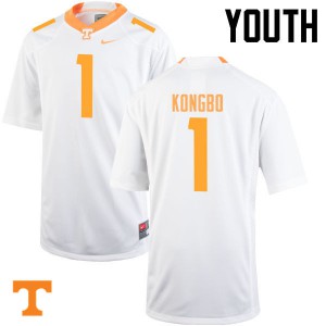 Youth Tennessee Volunteers Jonathan Kongbo #1 White Football Jersey 383963-595