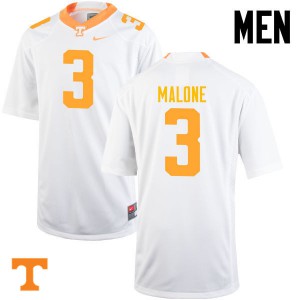 Mens Tennessee Volunteers Josh Malone #3 Official White Jersey 576356-356
