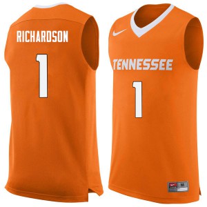 Mens Tennessee Volunteers Josh Richardson #1 Orange Embroidery Jerseys 894030-730