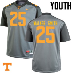 Youth Tennessee Volunteers Josh Walker Smith #25 Gray Embroidery Jersey 476625-674