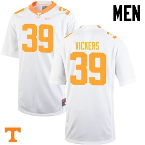 Mens Tennessee Volunteers Kendal Vickers #39 White Embroidery Jersey 946828-698