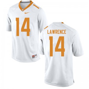 Men's Tennessee Volunteers Key Lawrence #14 Football White Jerseys 271001-416