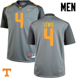 Mens Tennessee Volunteers LaTroy Lewis #4 Gray Player Jerseys 382114-471