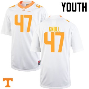 Youth Tennessee Volunteers Landon Knoll #47 Stitch White Jersey 811353-513