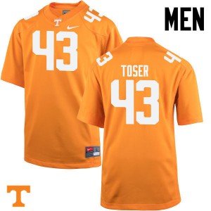 Men Tennessee Volunteers Laszlo Toser #43 Stitched Orange Jerseys 814018-410