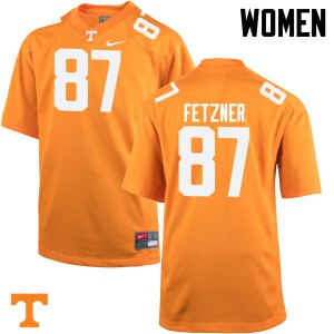 Womens Tennessee Volunteers Logan Fetzner #87 Orange Stitched Jerseys 925916-784