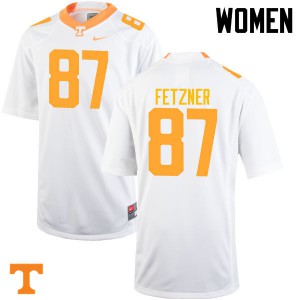 Women Tennessee Volunteers Logan Fetzner #87 NCAA White Jersey 637128-560