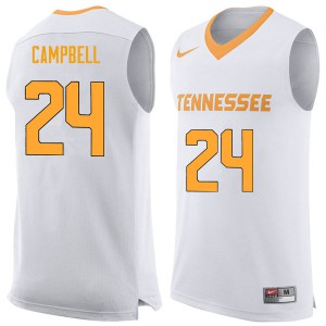 Men's Tennessee Volunteers Lucas Campbell #24 White High School Jersey 104794-605