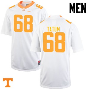 Men's Tennessee Volunteers Marcus Tatum #68 Embroidery White Jersey 563170-188