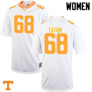 Womens Tennessee Volunteers Marcus Tatum #68 NCAA White Jersey 176881-246