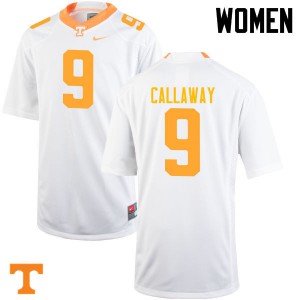 Womens Tennessee Volunteers Marquez Callaway #9 Player White Jerseys 777373-904