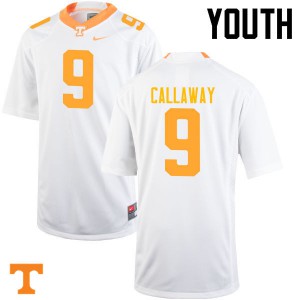 Youth Tennessee Volunteers Marquez Callaway #9 White Official Jerseys 518802-472