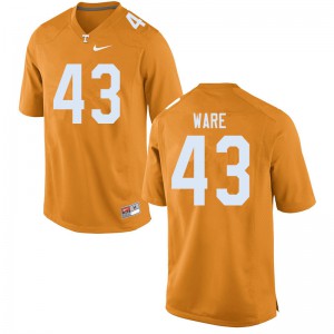 Men's Tennessee Volunteers Marshall Ware #43 Orange NCAA Jerseys 958187-254