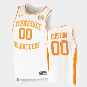 Men's Tennessee Volunteers Custom #00 White Basketball Jersey 789612-641