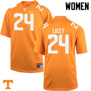 Womens Tennessee Volunteers Michael Lacey #24 Orange Official Jersey 108810-909