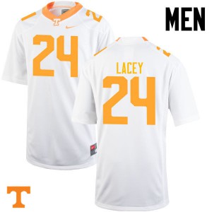 Men's Tennessee Volunteers Michael Lacey #24 College White Jerseys 176655-309