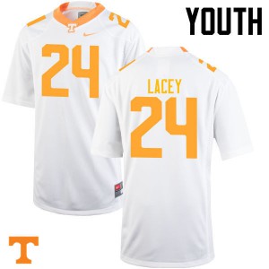 Youth Tennessee Volunteers Michael Lacey #24 White Football Jerseys 820032-849